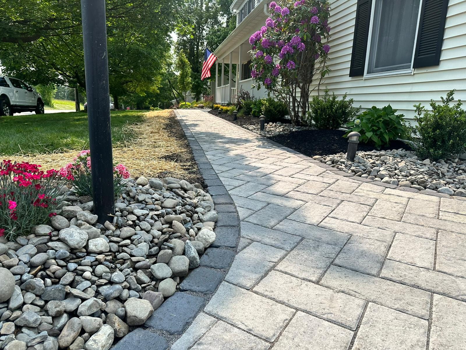 Completed pavers & hardscaping project