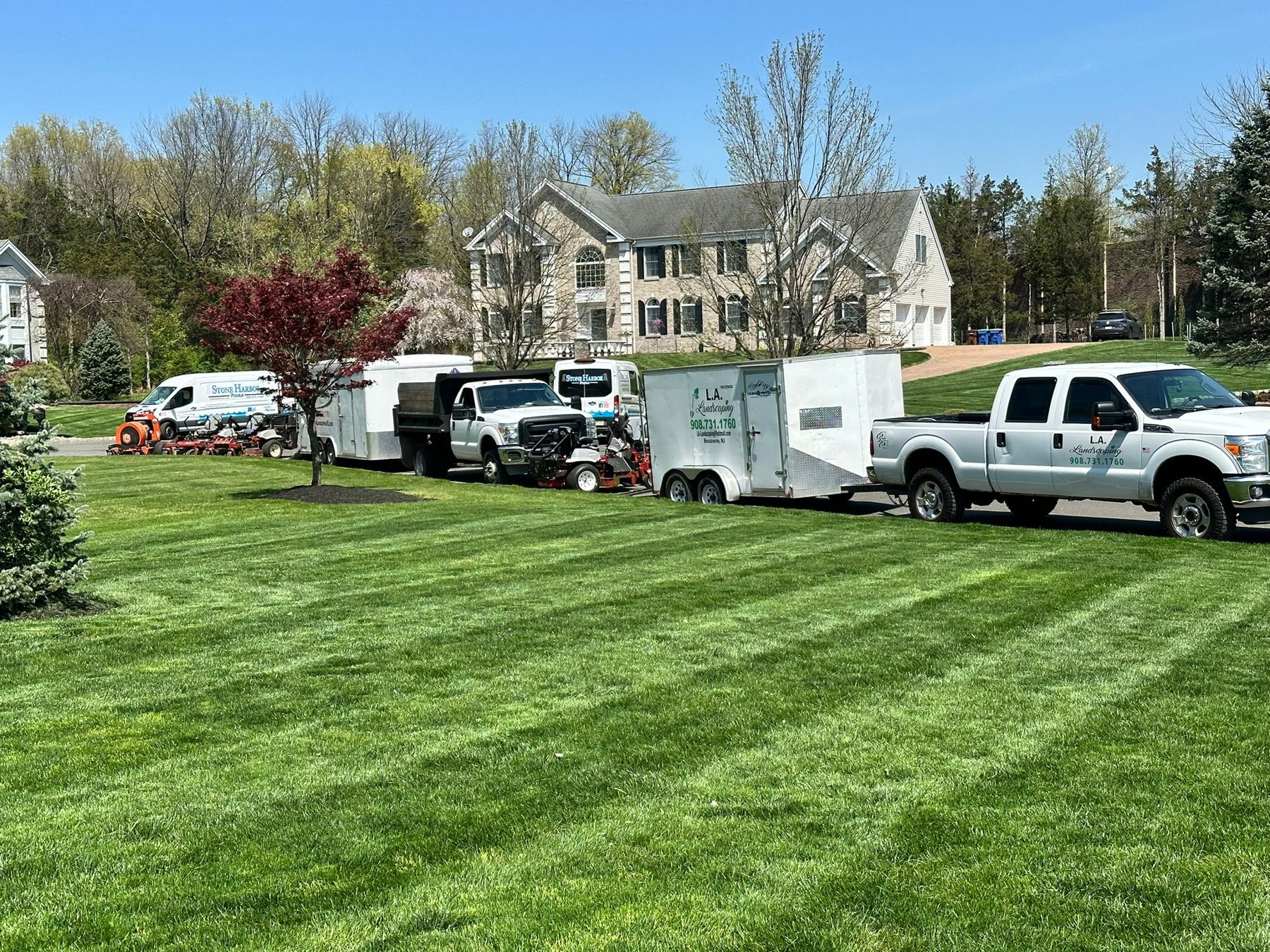 Completed lawn care & maintenance project
