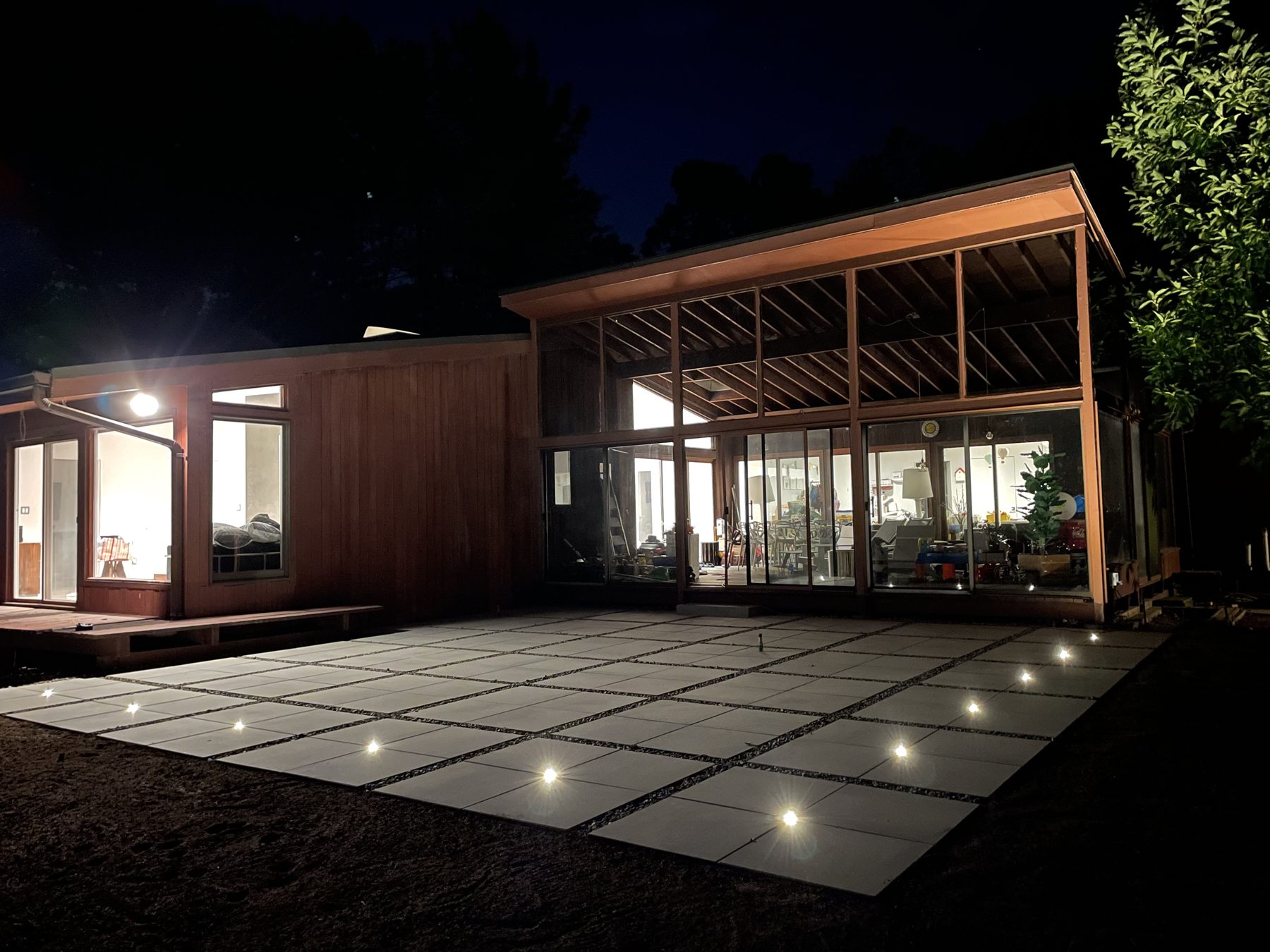 Completed outdoor lighting project